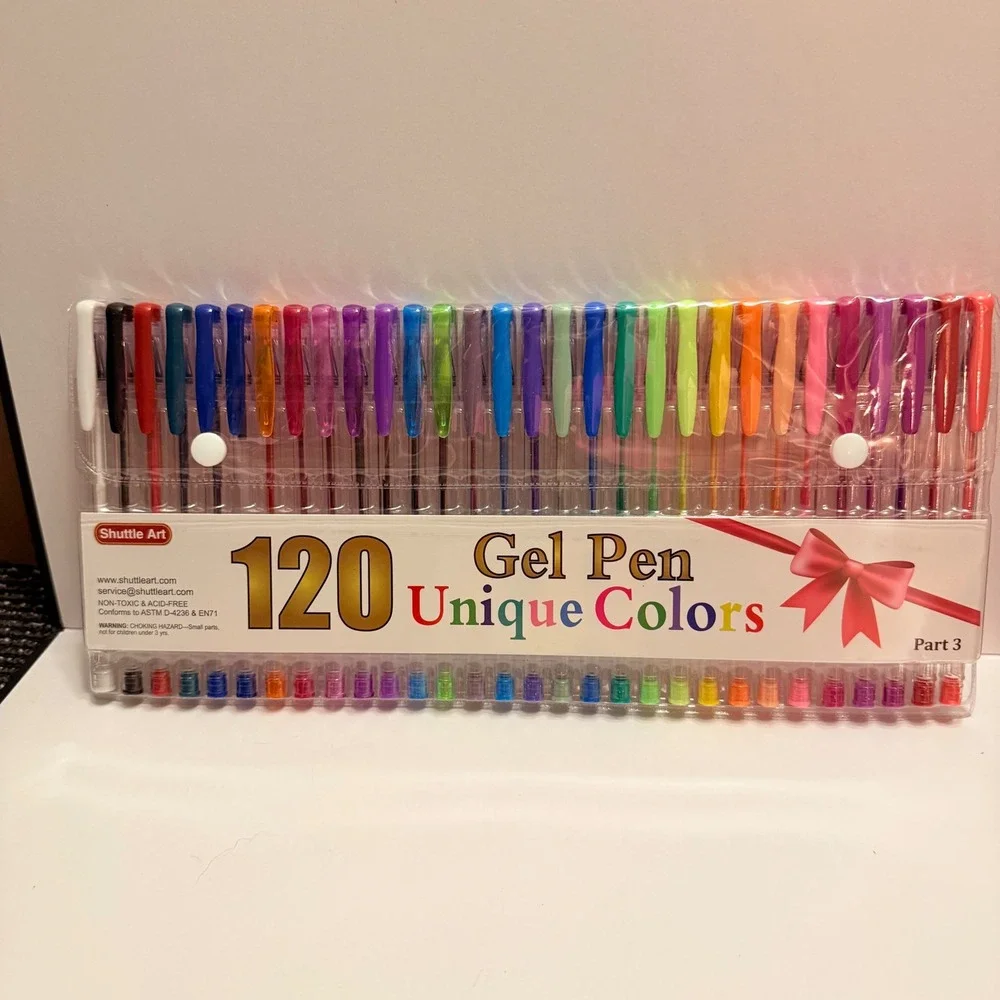 Shuttle Art Gel Pen Set 120 Unique Colors Part 3 Multi-Color Art Supplies